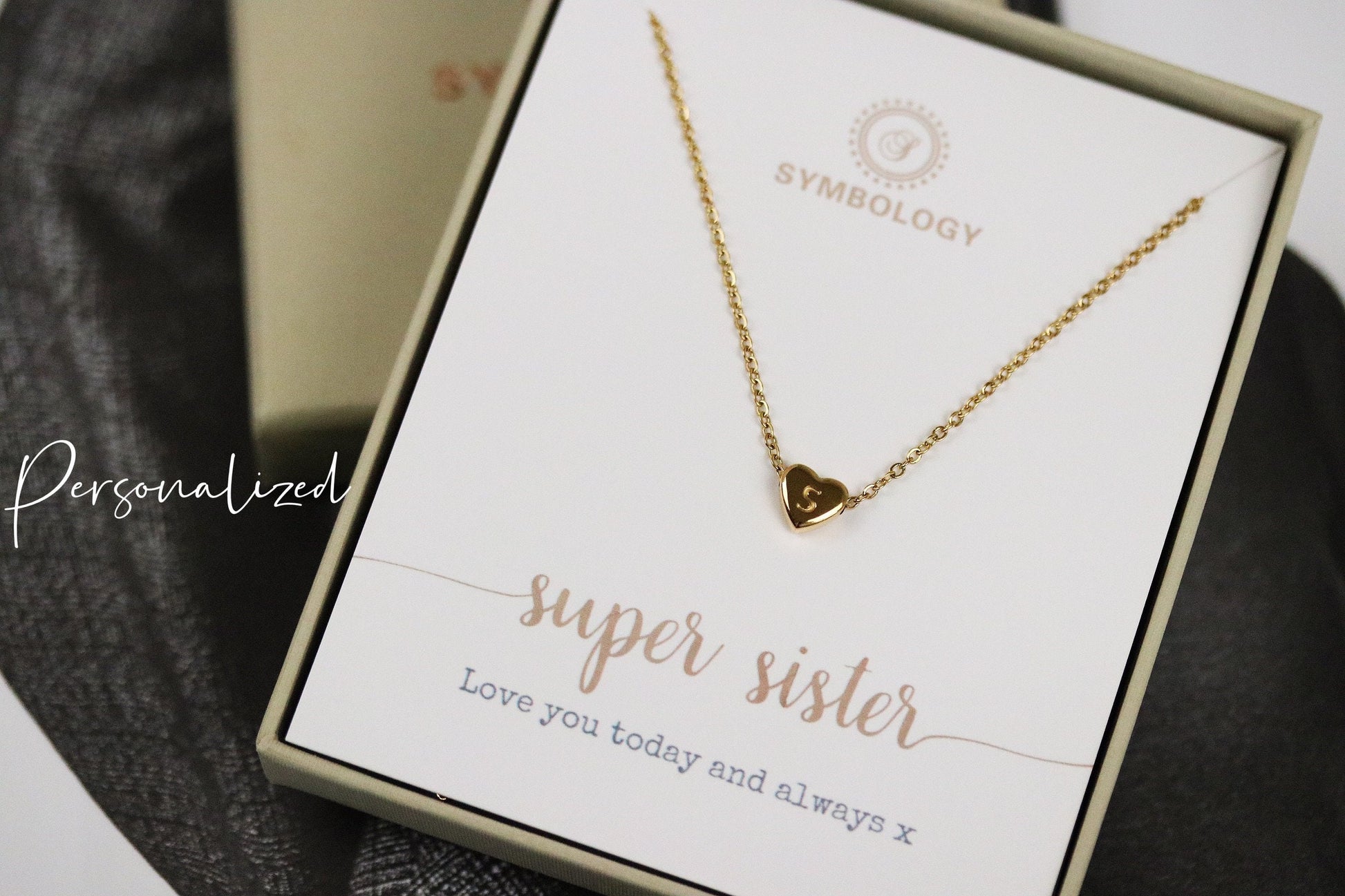 Sister Gift, Personalized Initial Necklace, Minimalist Letter Necklace, Alphabet Jewellery Gift for Her, Mother's Day Gift, Boutique Gift