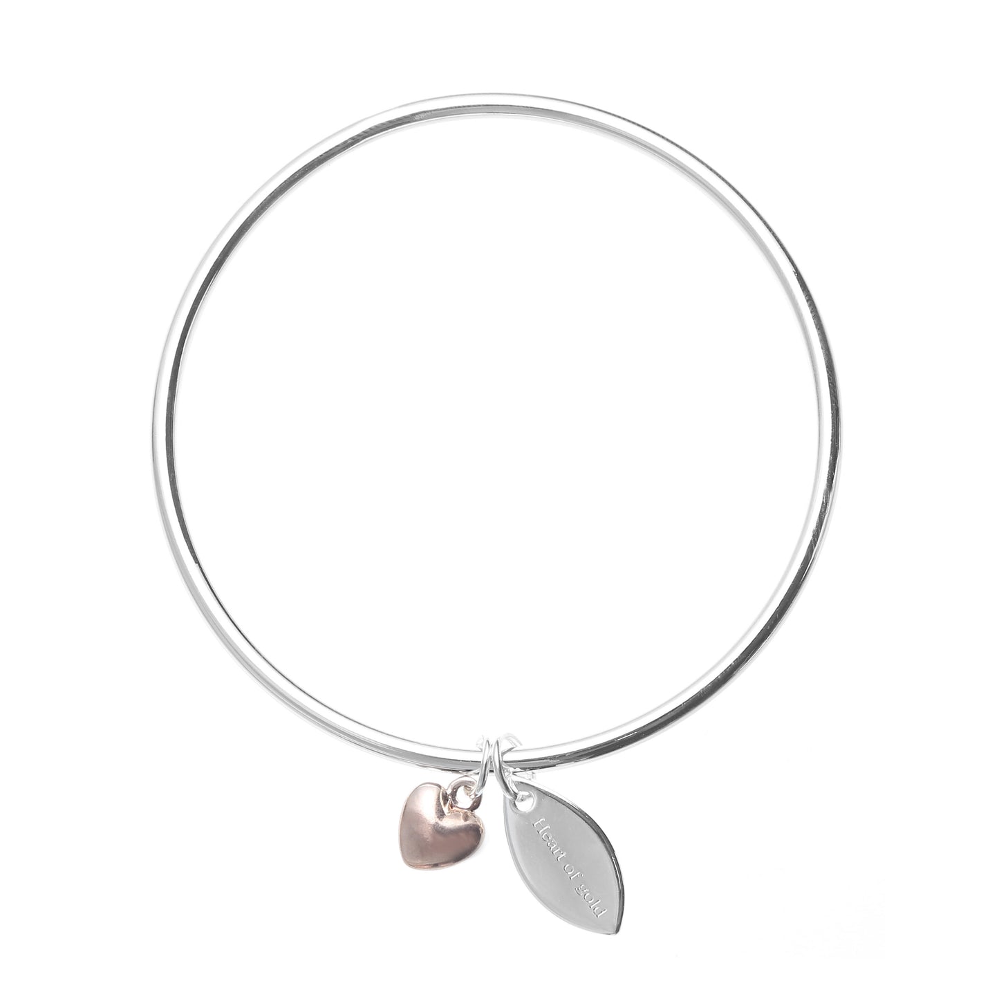 Heart of Gold Bangle Necklace