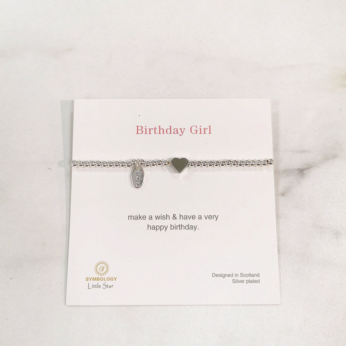 Birthday Girl Bracelet, Silver Beads Charm Bracelet, Sentimental Bracelet for Kids, Birthday Gift for Her, Kids Christmas Gift Under 10