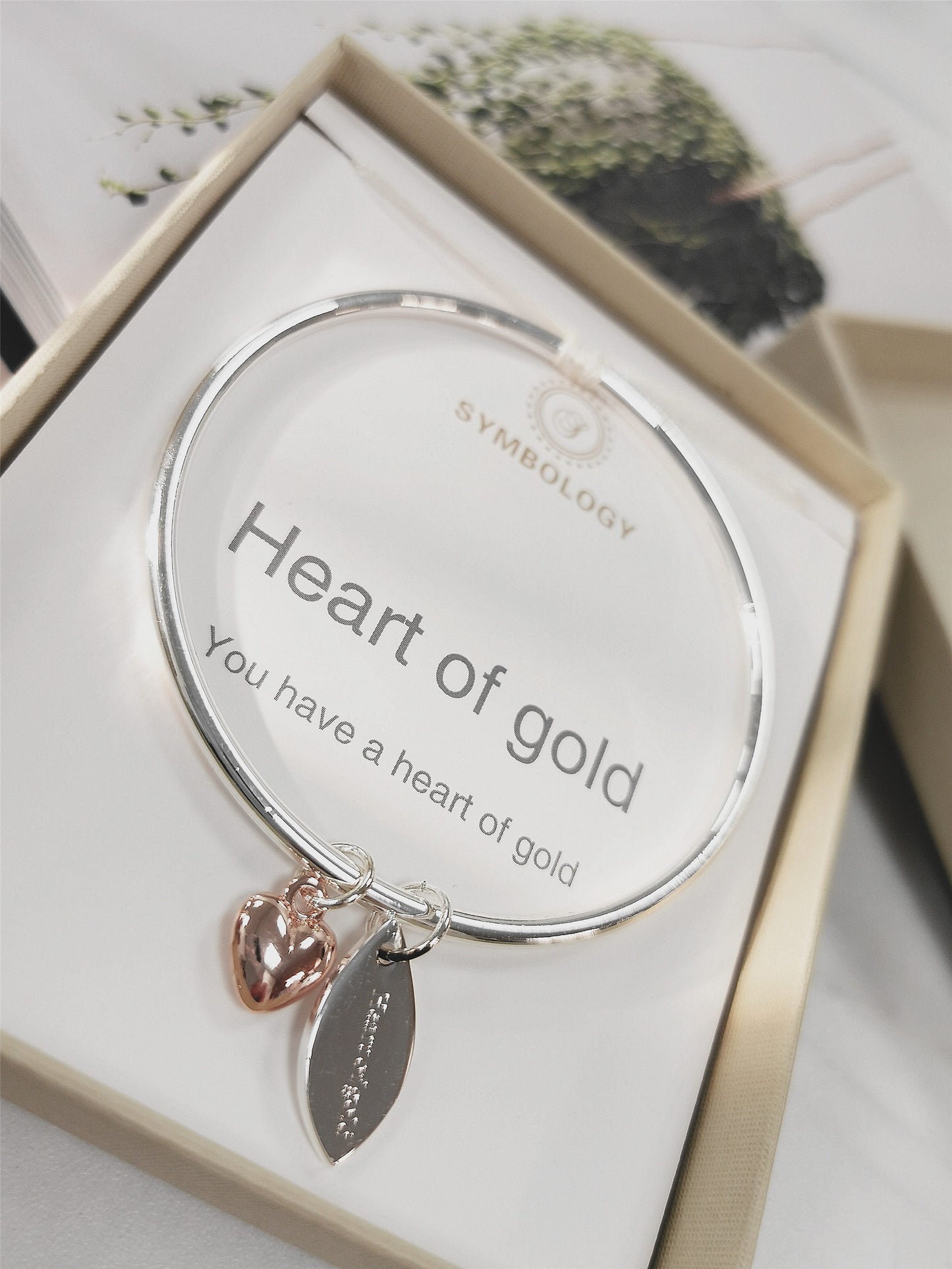 Heart of Gold Bangle Necklace