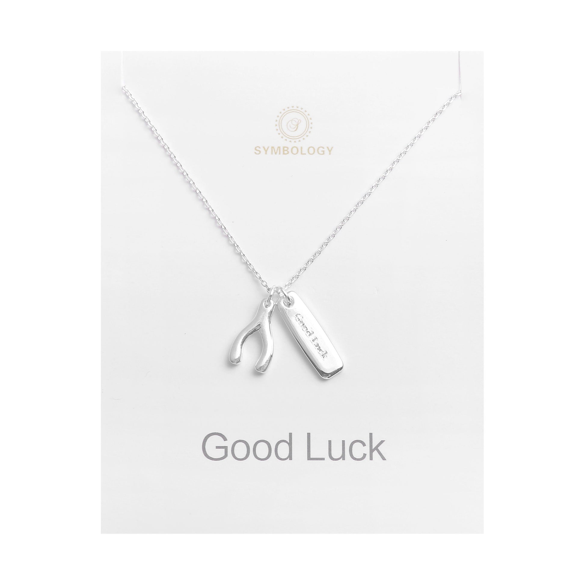 Silver Wishbone Charm Necklace, Birthstone Initial Good Luck Pendant, Graduation Gift, New Job Gift,Sentimental Gift for Friend,Gift for Her