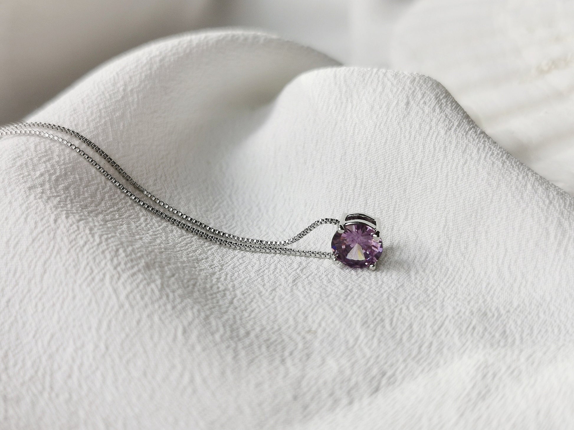June Birthstone Necklace Handcrafted with Swarovski® Crystals / Round Crystal Pendant / Symbology Valentines Gift for Her / BFF Gift