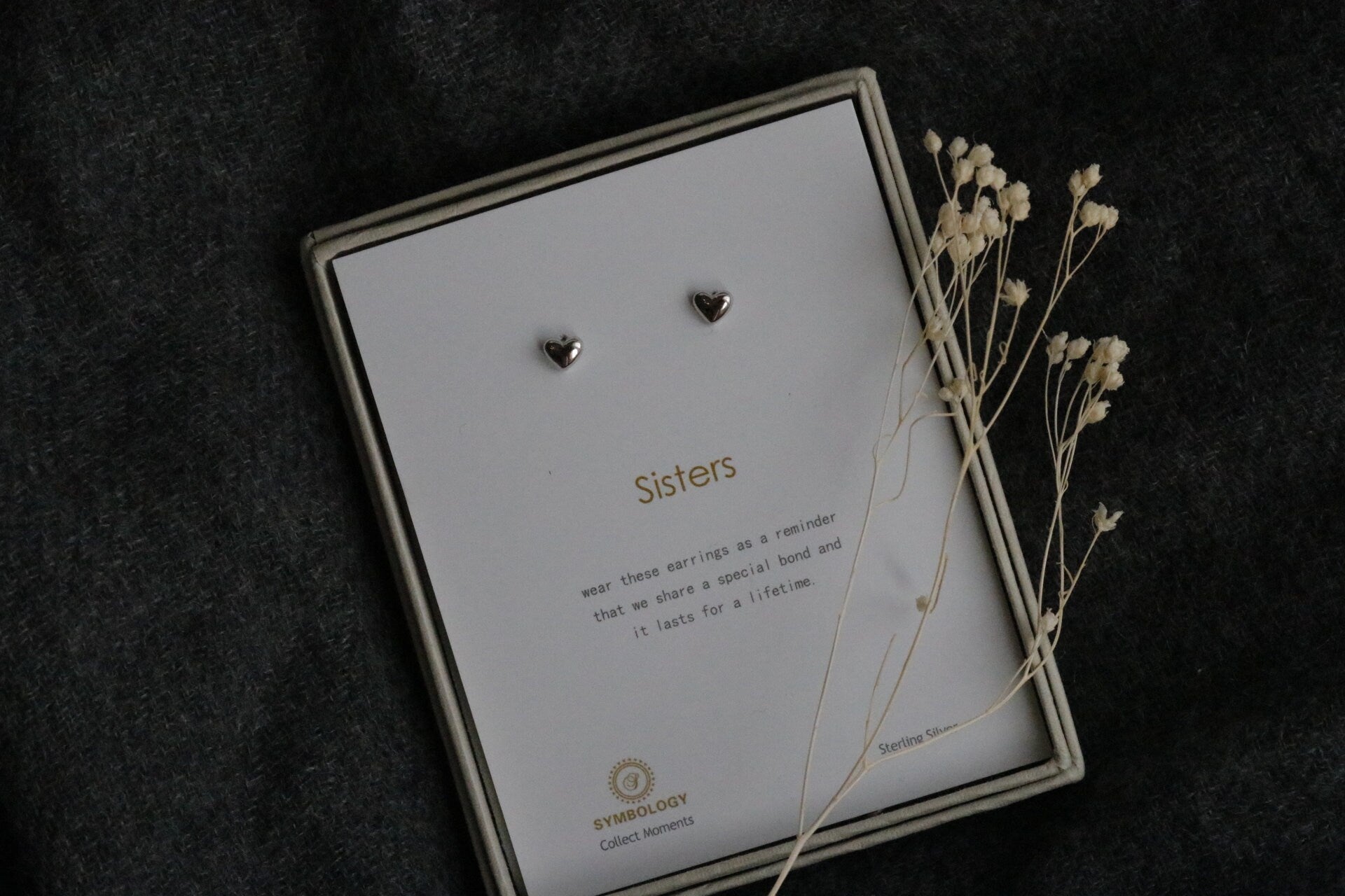 Gold Vermeil Dainty Love Heart Earrings / Symbology Love Heart Studs For Sister / Personalised Gift for Soul Sister / Gift for Her
