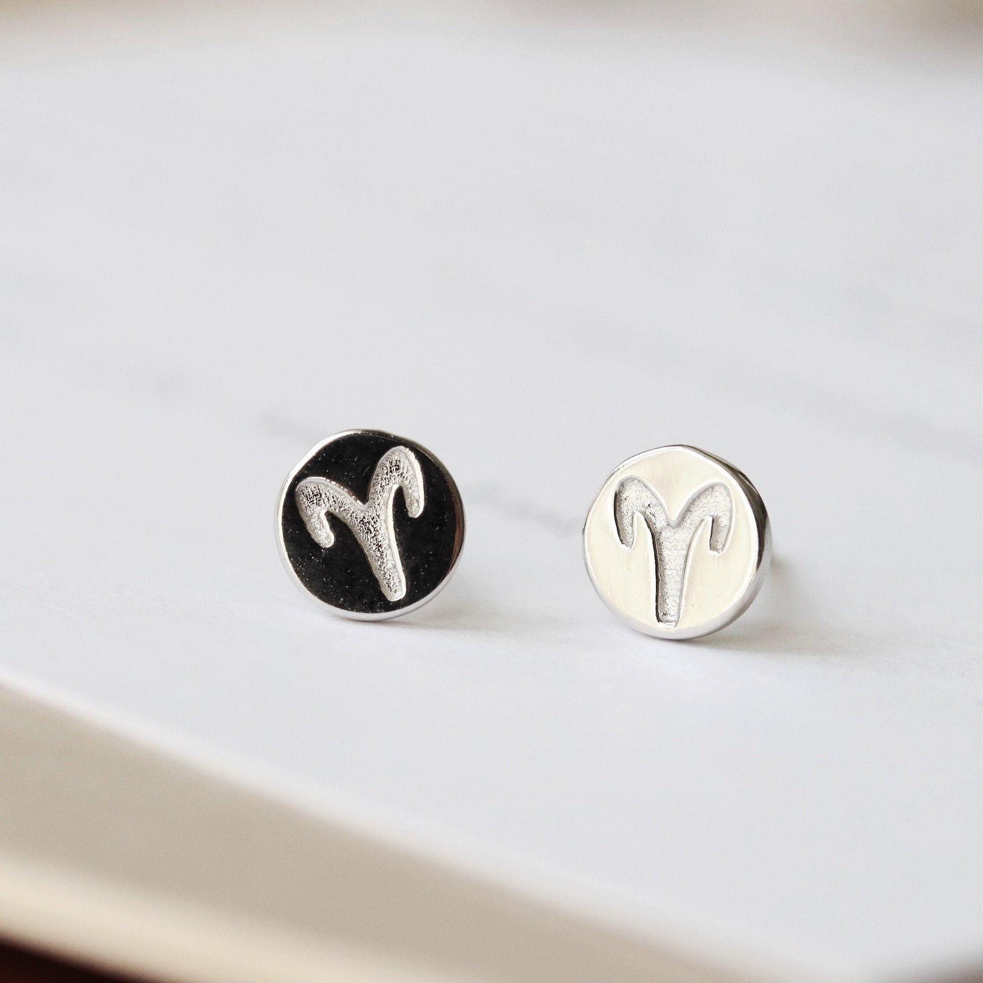 Sterling Silver Zodiac Earrings, Dainty silver studs, Star Sign Aries Earrings, Horoscope Earrings, Gift For Her/mum/friend, Christmas gift