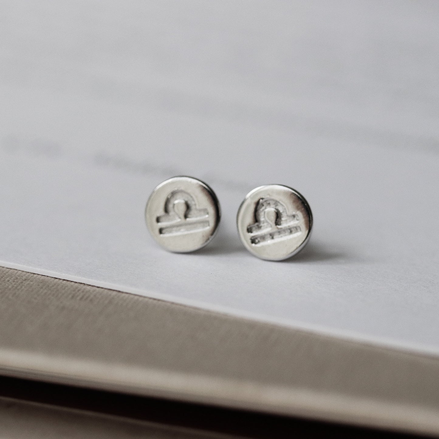 Sterling Silver Zodiac Studs, Dainty Silver earrings, Star Sign Libra Earrings, Horoscope Earrings, Christmas Gift for Her/Mum/friend