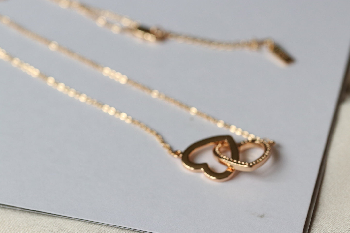 Double Heart Love Necklace for Granny / Wonderful Granny Open Love HeartDainty Necklace in Rose Gold /Gold Mothers Day necklace/Gift for Her