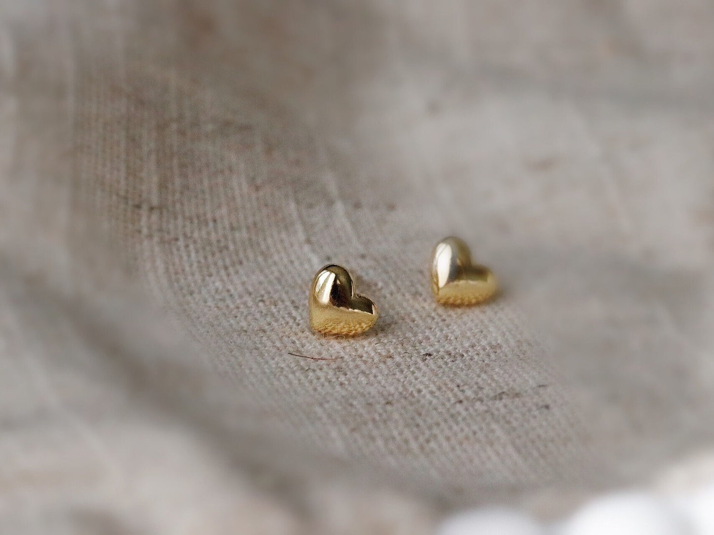 925 Silver Dainty Love Heart Studs, You Are Loved Gold Vermeil Tiny Studs / Silver & Gold Studs For Friend / Gift for her / Gift for Sister