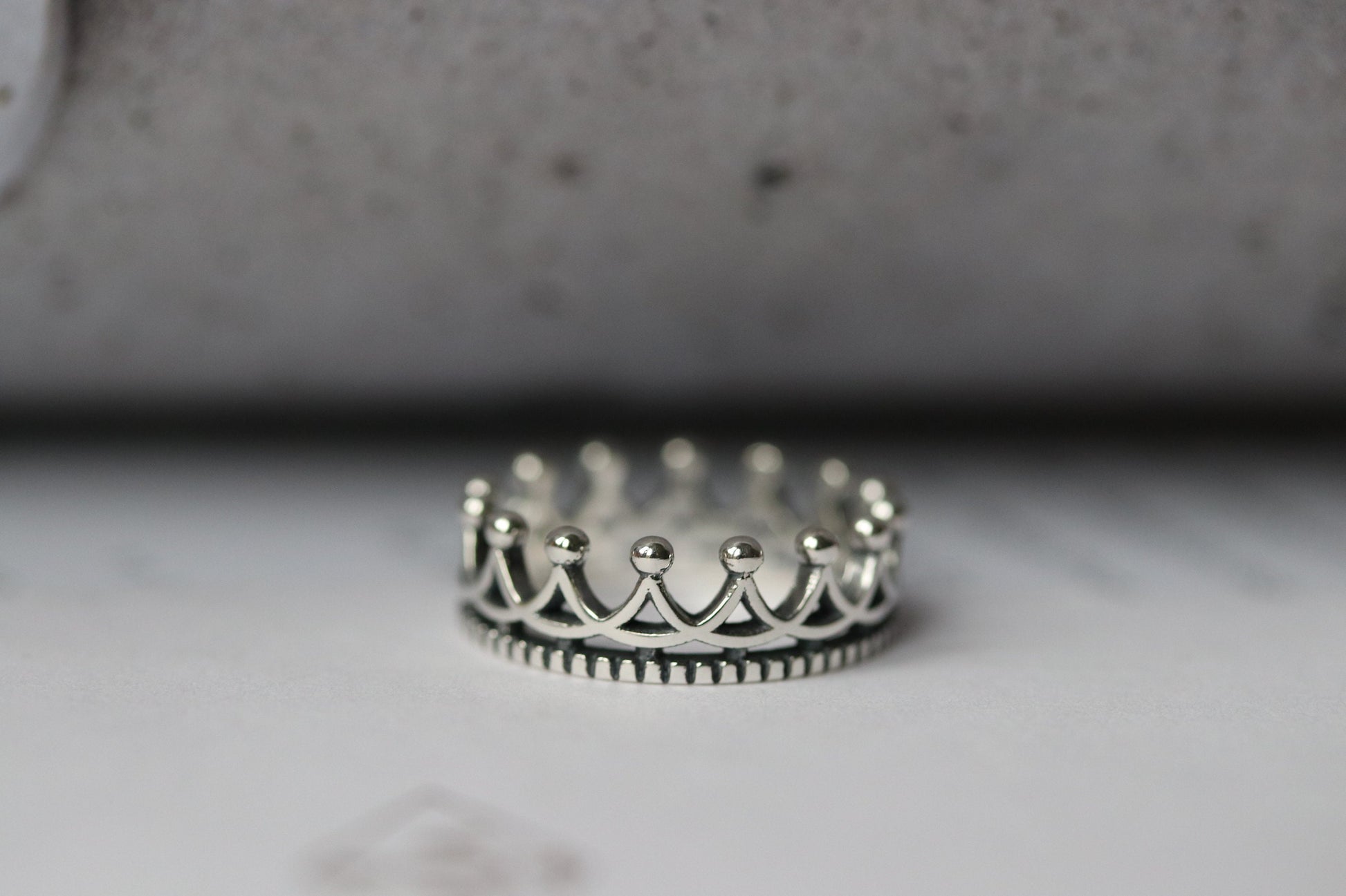 Handmade Crown Ring in Sterling Silver, Adjustable Vintage Polished Crown Open Ring, Minimalist Adjustable Stackable Ring, Gift for Her