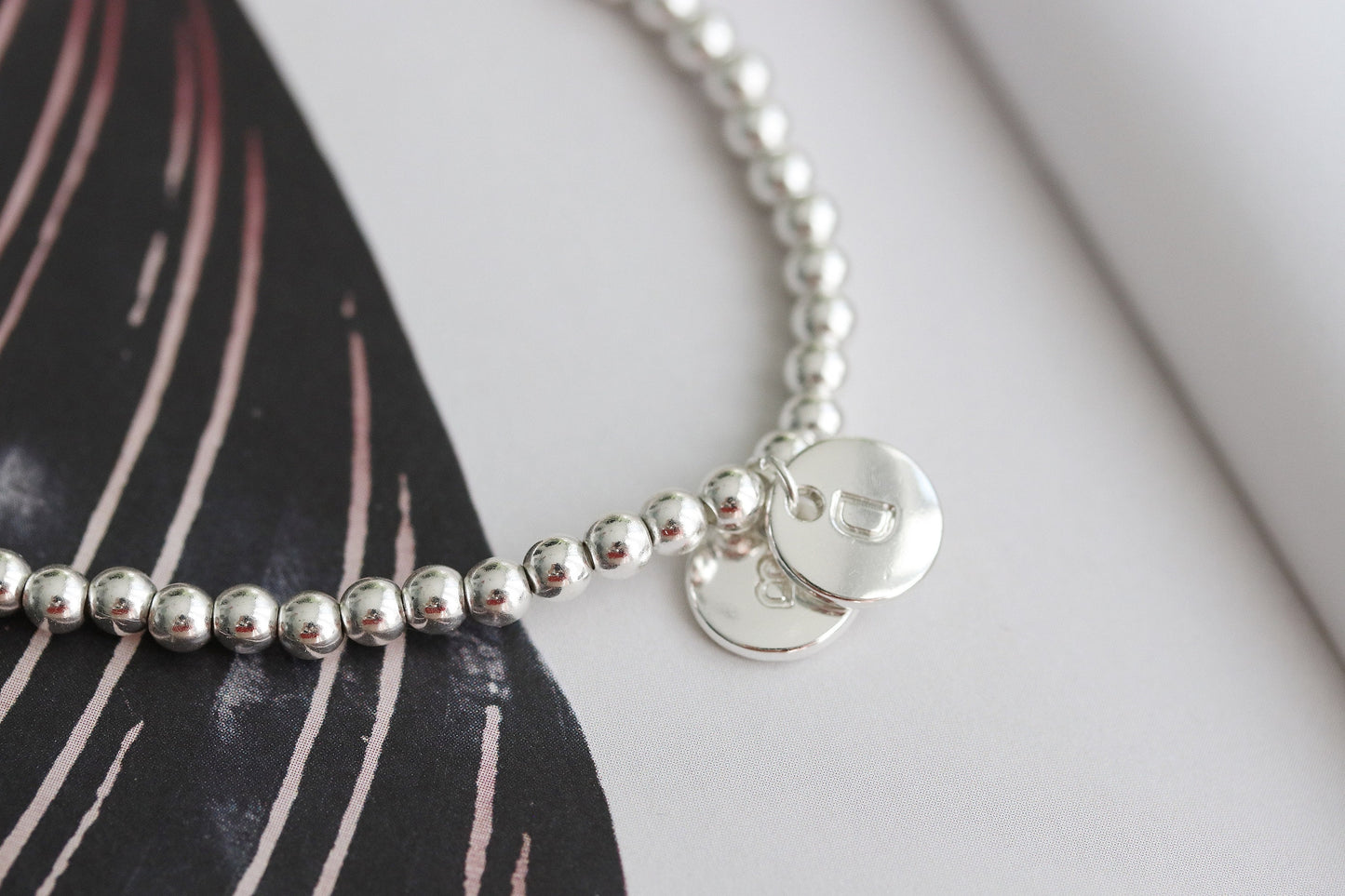 Personalised Birthstone Bracelet for Sister, Card Jewellery in the Box, Sentimental Silver Stretch Charm Bracelet, Birthday Gift for Sister