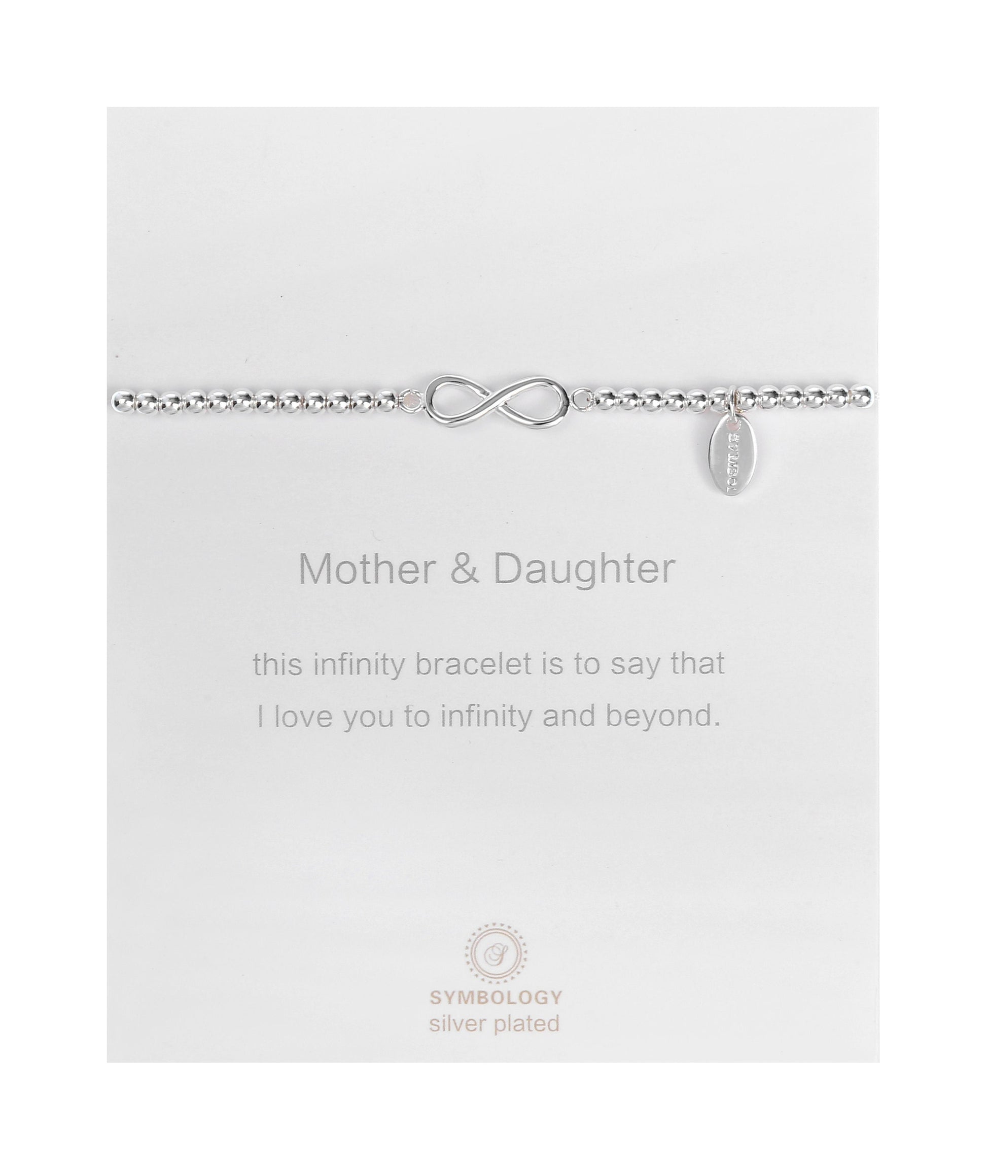 Silver Mother Daughter Bracelet, Mother of the Bride Gift, Silver beads Infinity Bracelet, Birthday gift for Her, Gift for Mum / Daughter