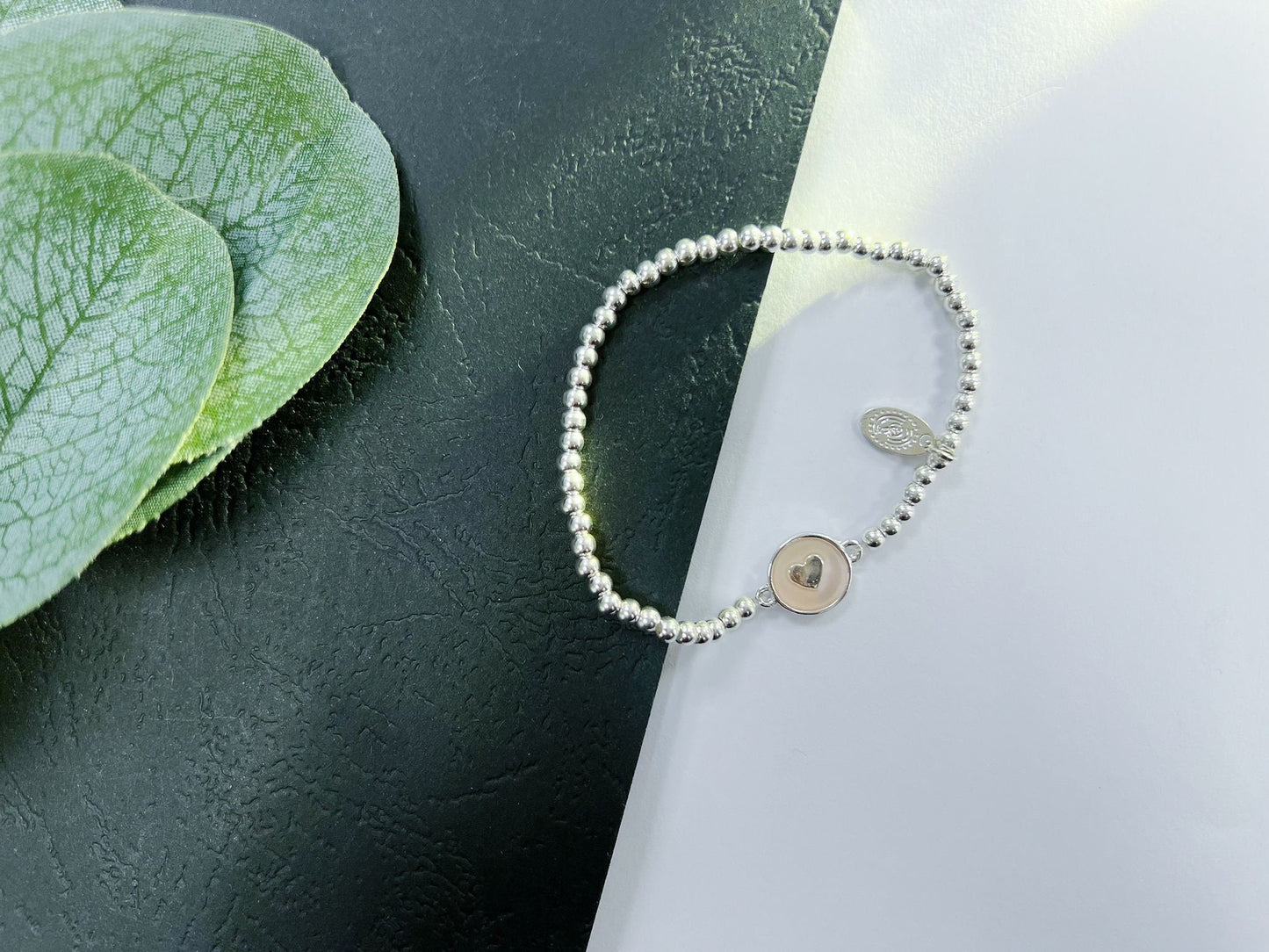 Silver Beads Kids Bracelet, Silver Beaded Elastic Mummy's Little Angle Charm Bracelet , Kids Birthday Gift For Her, Daughter bracelet,