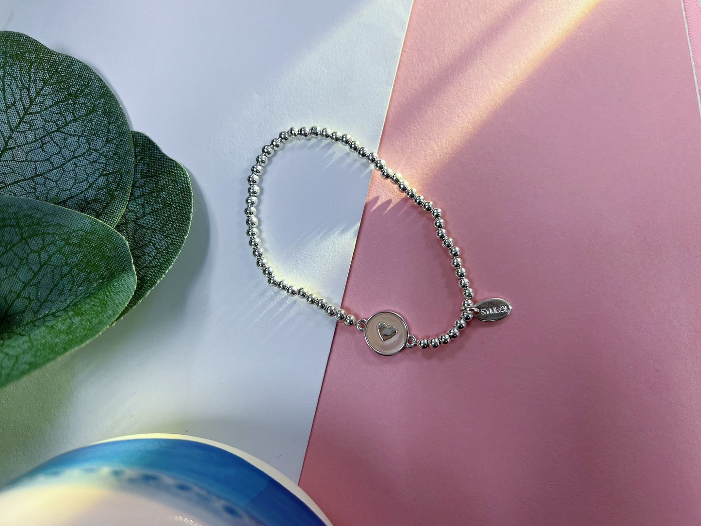Silver Beads Kids Bracelet, Silver Beaded Elastic Mummy's Little Angle Charm Bracelet , Kids Birthday Gift For Her, Daughter bracelet,