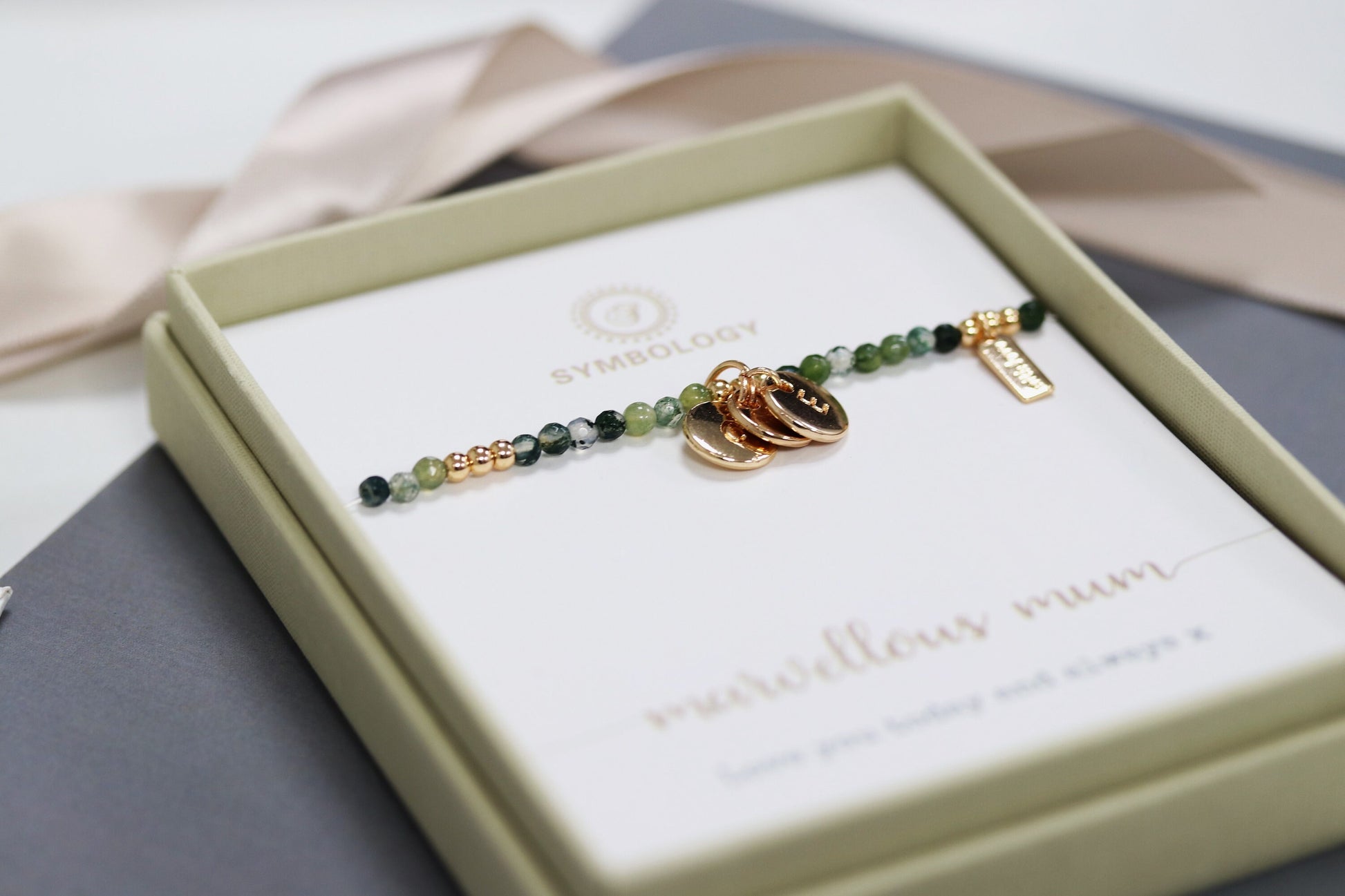 Emerald Personalised Initial Bracelet in Gold, May Birthstone Jewelry Mother's Gift For Her, Stackable Minimalist Bracelet, Gift for Mom