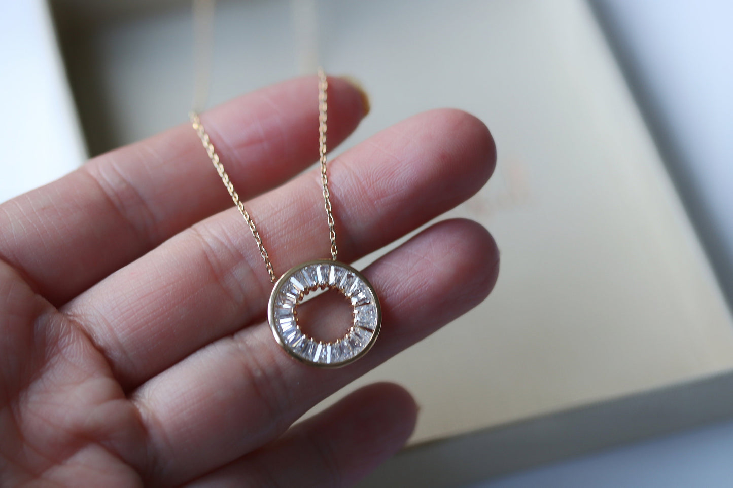 Gold CZ Pave Open Circle Friends Necklace / CZ Pave Circle Love Necklace / BFF Gift / Leaving Bestie Gift for Friend / Waterproof Necklace /